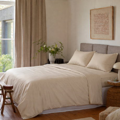 King Size 4 Pieces Sheet Set - Beige Colour