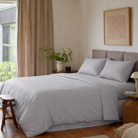 King Size 4 Pieces Sheet Set - Grey