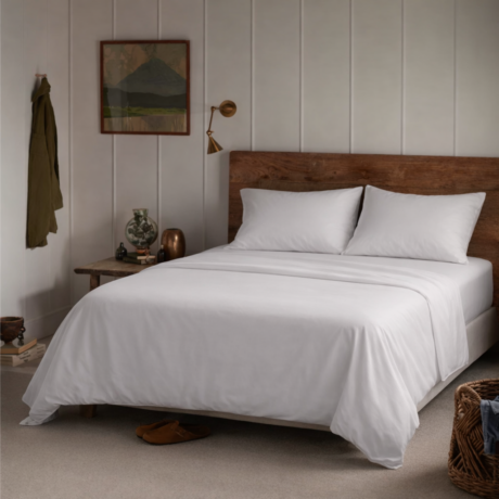 Queen Size 4 Pieces Sheet Set - Ivory Colour